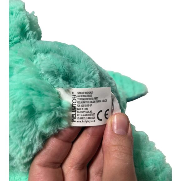 KellyToy Easter Bunny Rabbit Mint Green Metallic Ear Stuffed Animal Plush Bowtie - Picture 5 of 8